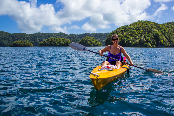 Kayaking through Palau's Rock Islands