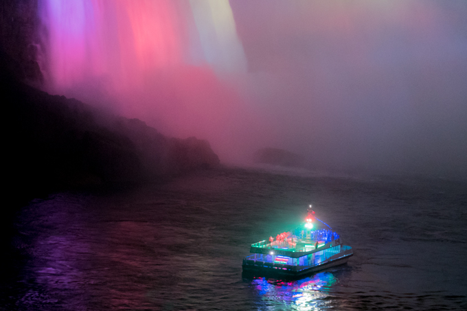 Niagara Falls at night, Ontario, Canada
