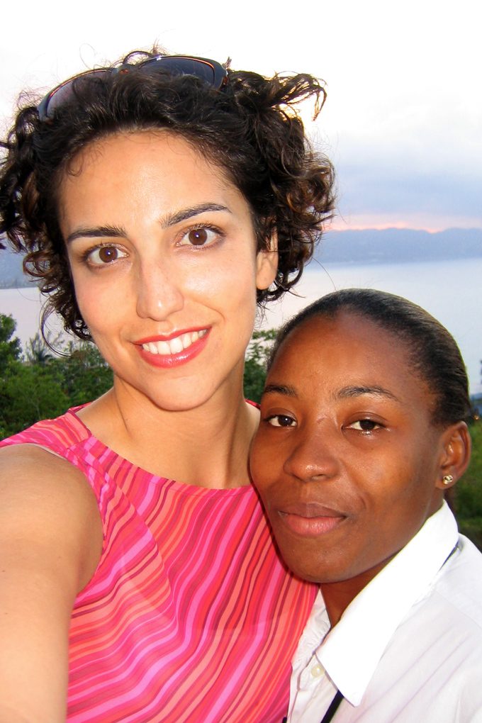 White woman and black woman in Jamaica