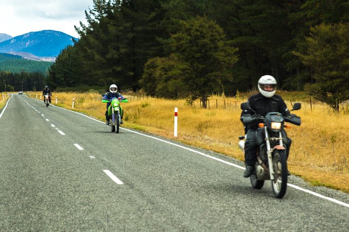 New Zealand motorcycles on road