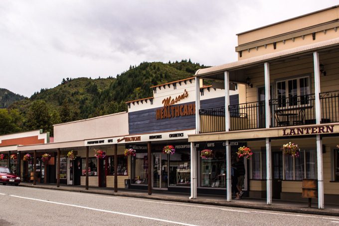 New Zealand storefronts small town