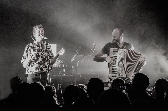 Pomplamoose Nataly Dawn and Jack Conte perform in Chicago, Illinois