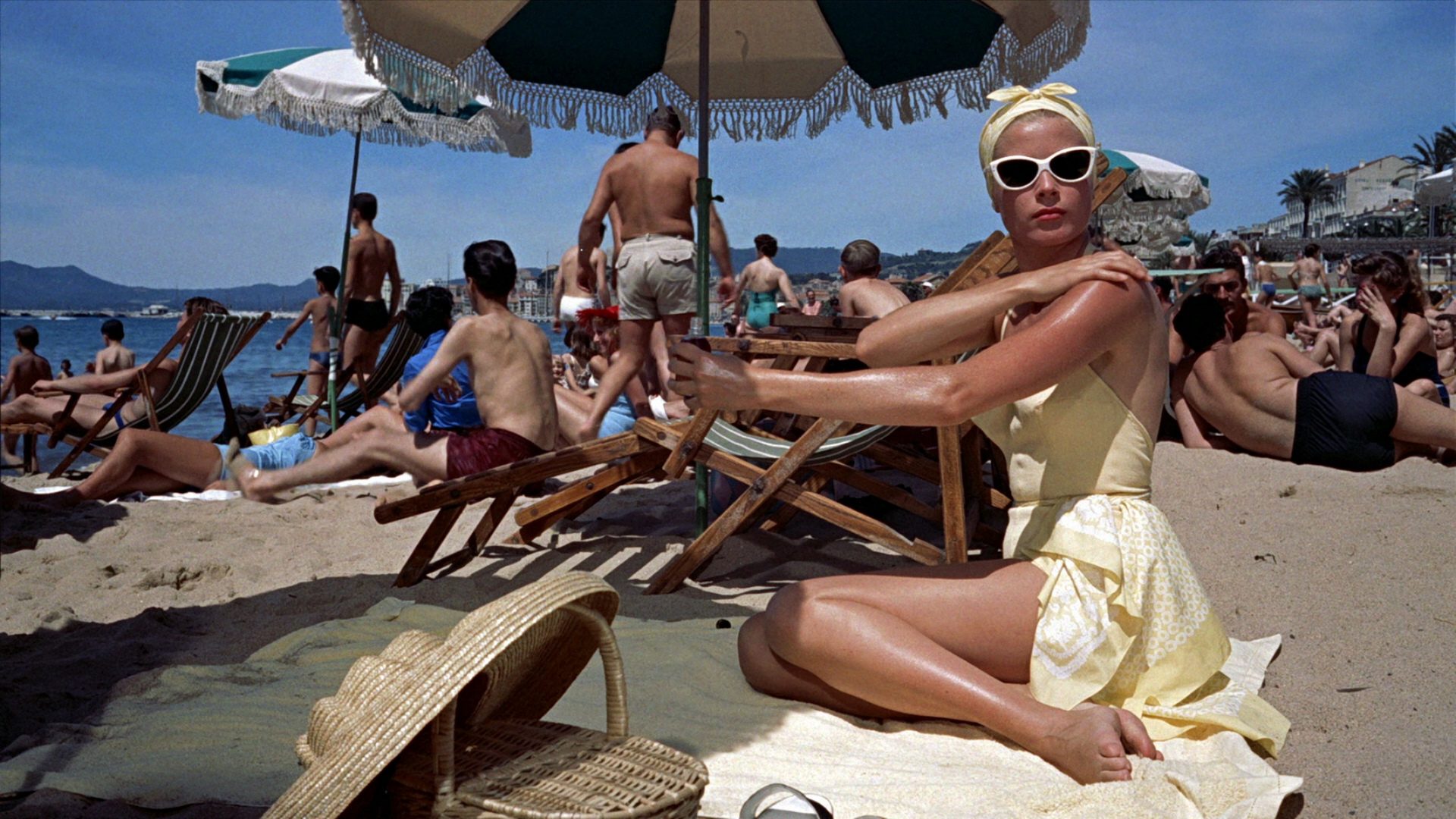 to catch a thief grace kelly bathing suit beach