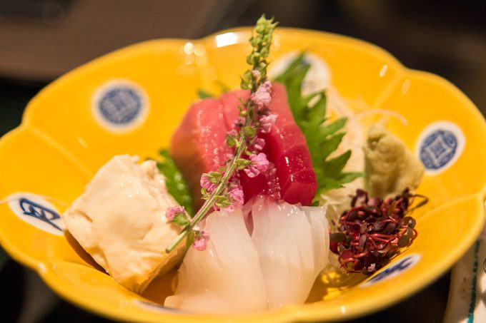 Sashimi in bowl, Tokyo, Japan