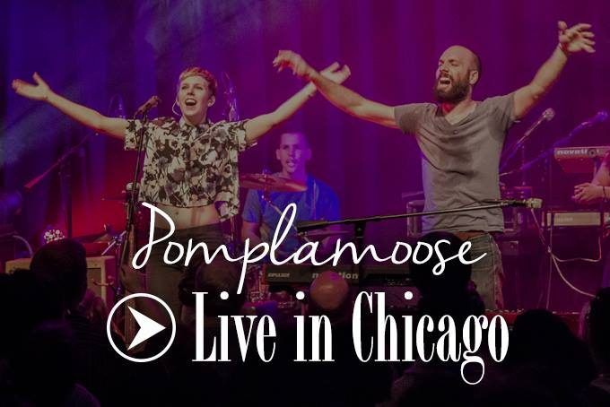 Nataly Dawn and Jack Conte of Pomplamoose signing in Chicago, Illinois at Lincoln Hall.