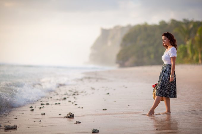 Jessica Peterson of Global Girl Travels in Guam on Gun Beach