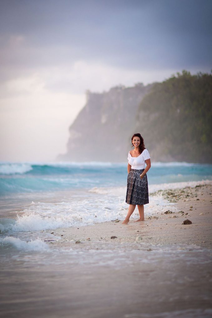 Jessica Peterson of Global Girl Travels in Guam on Gun Beach