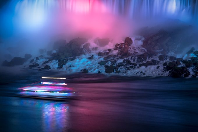 Niagara Falls at night, Ontario, Canada