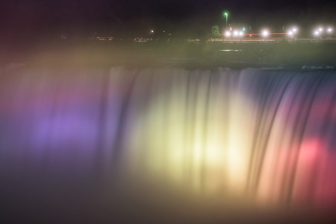 Niagara Falls at night, Ontario, Canada